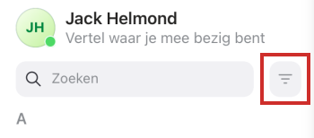 Skype contacten filteren